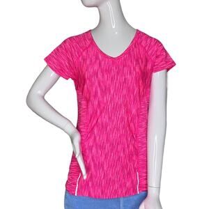 Velocity Top Short Sleeve Space Dye Pink Print Size M